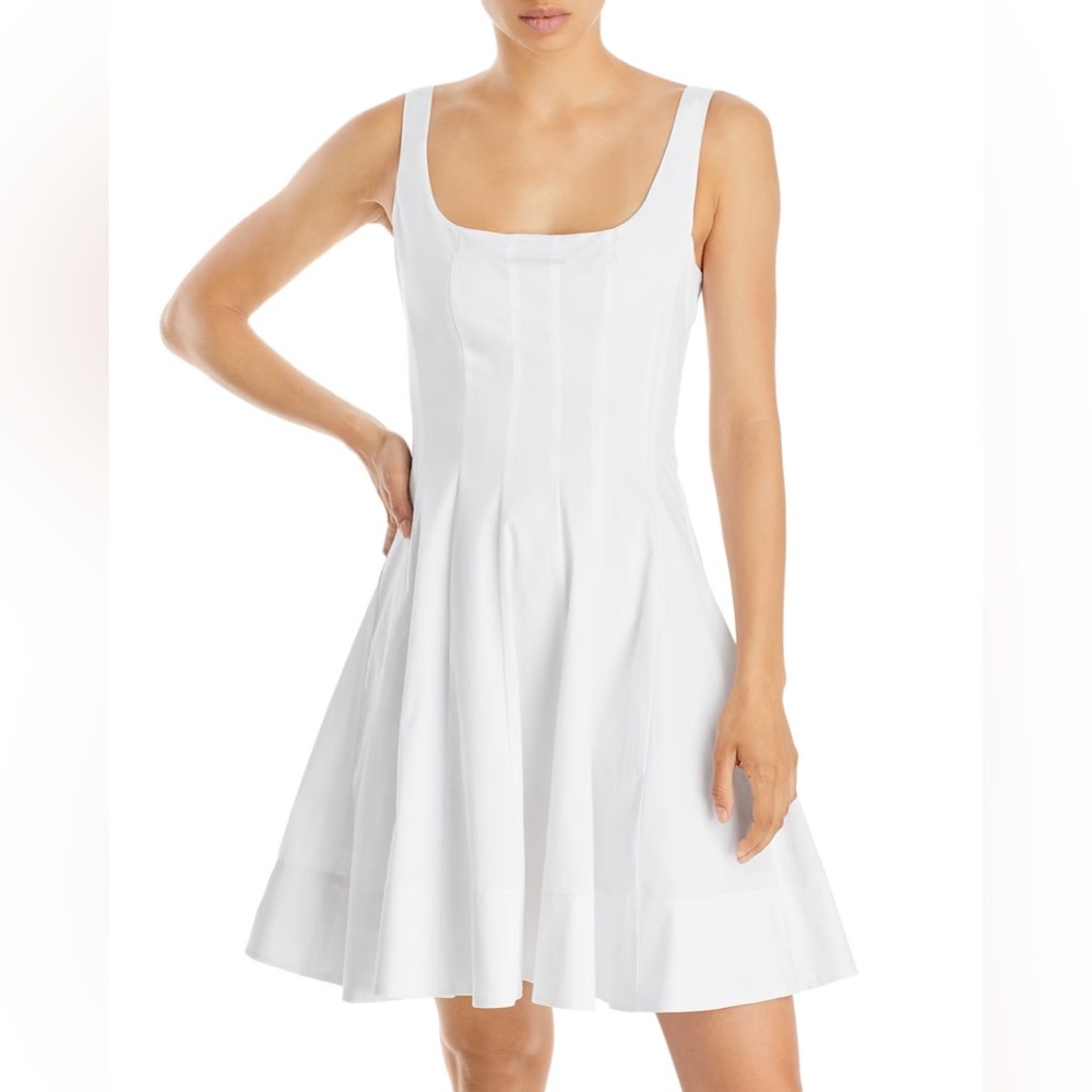 New STAUD MINI WELLS DRESS WHITE - Picture 5 of 14